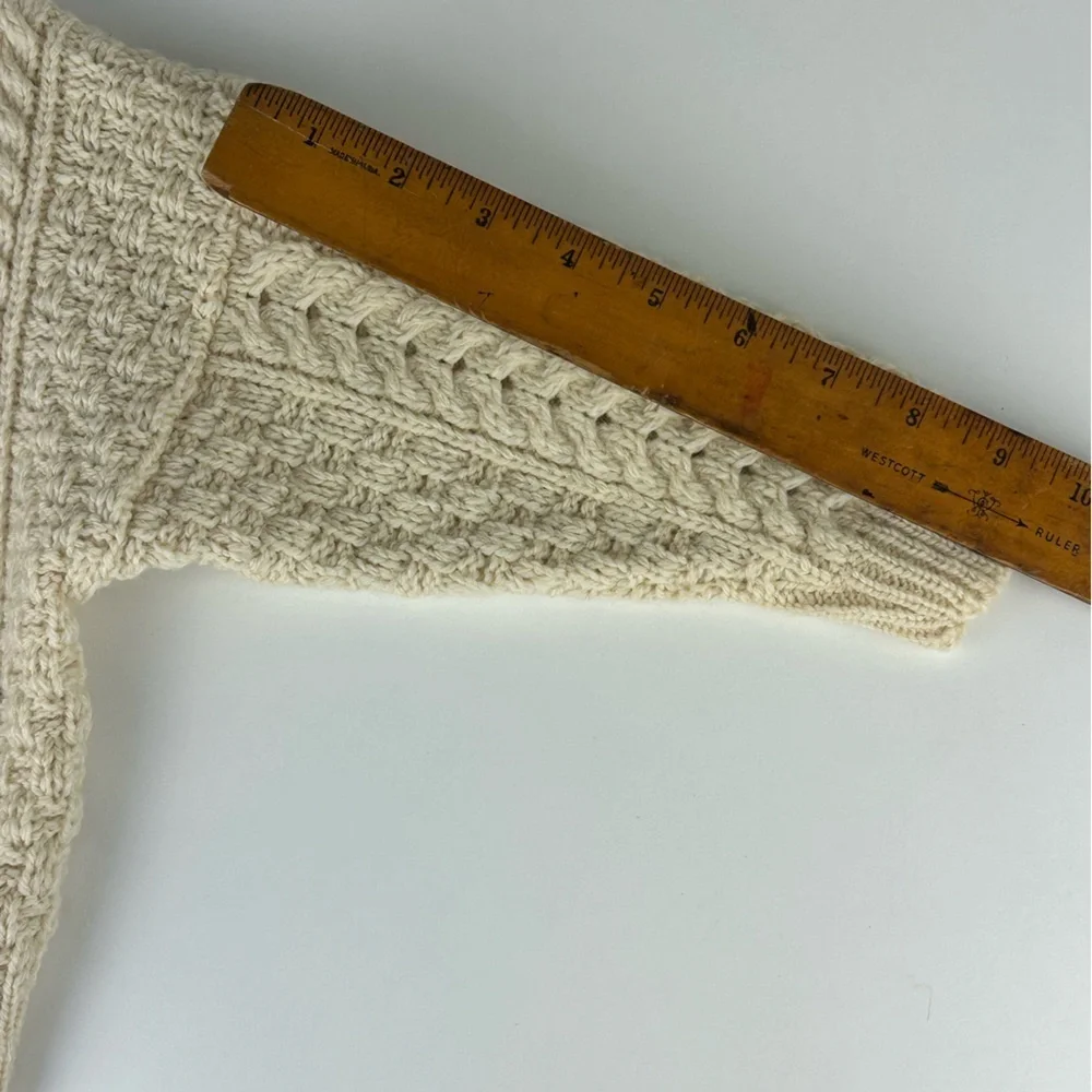 CREAM IVORY COLOR CARRAIG DONN ARAN NEW WOOL TODDLER SMALL SWEATER
